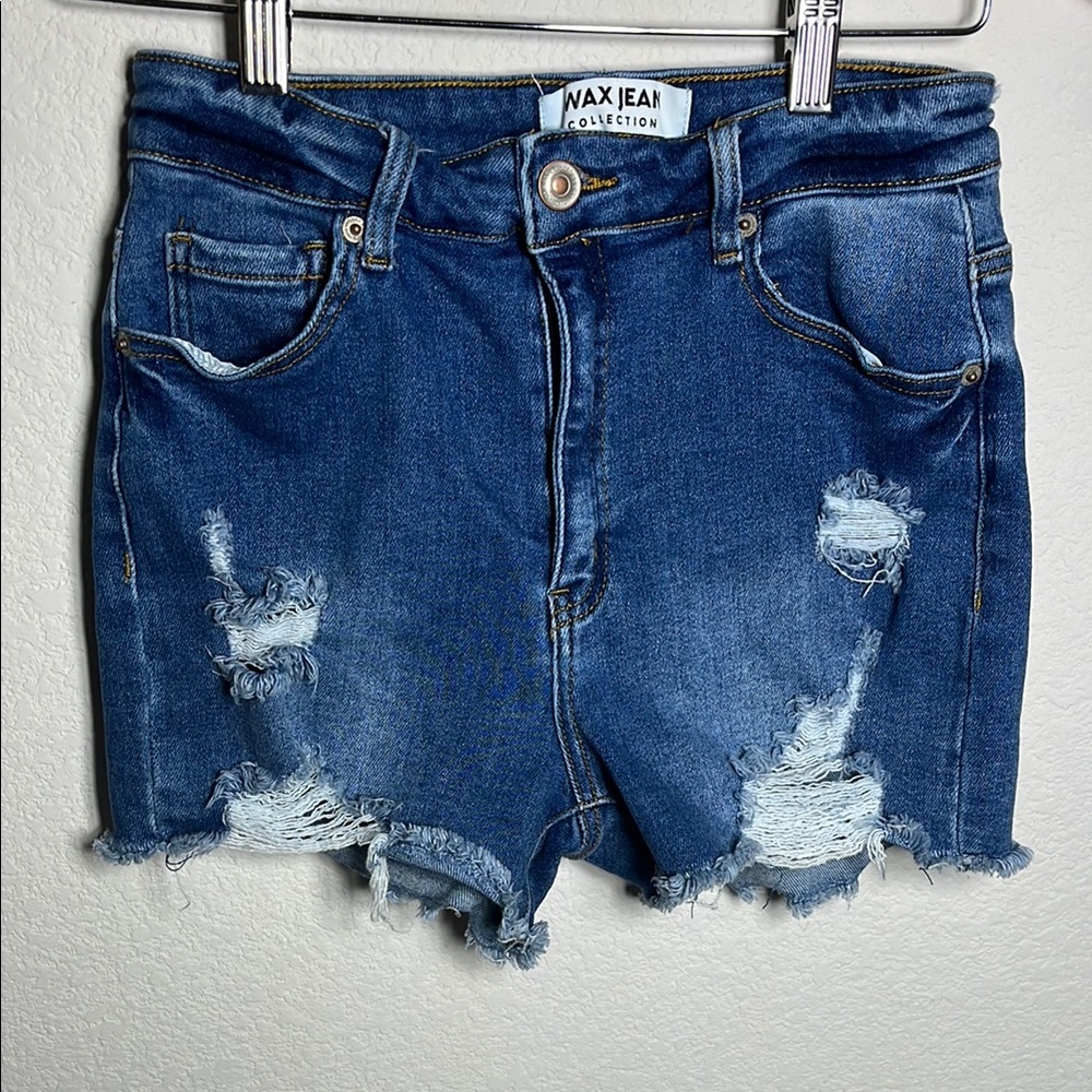 Wax Jean Blue Distressed Jean Shorts Women’s Size L
